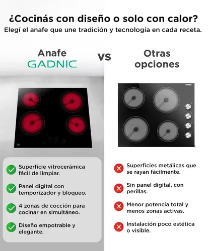 Anafe Vitroceramico Gadnic