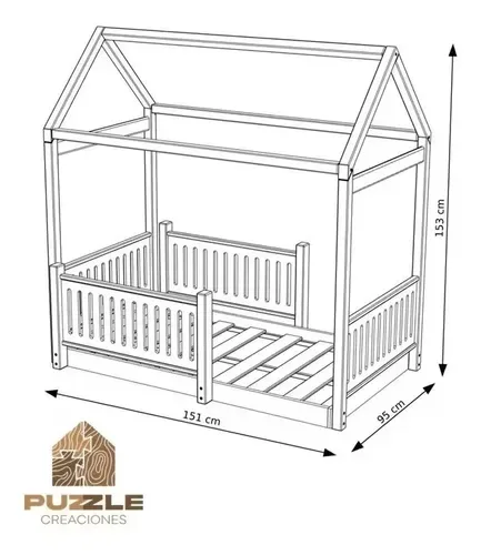 Cama Casita Especial Montessori Puzzle