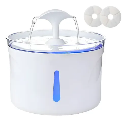 Fuente Bebedero De Agua Para Gatos Con Luz Led