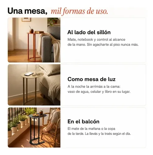 Mesa Ratona Degë Estilo Industrial
