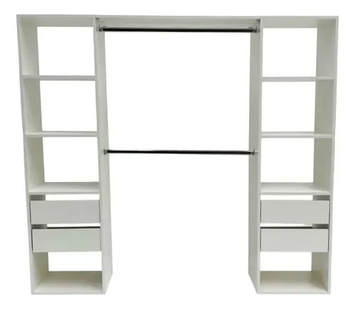 Placard Vestidor Sin Puertas Blanco